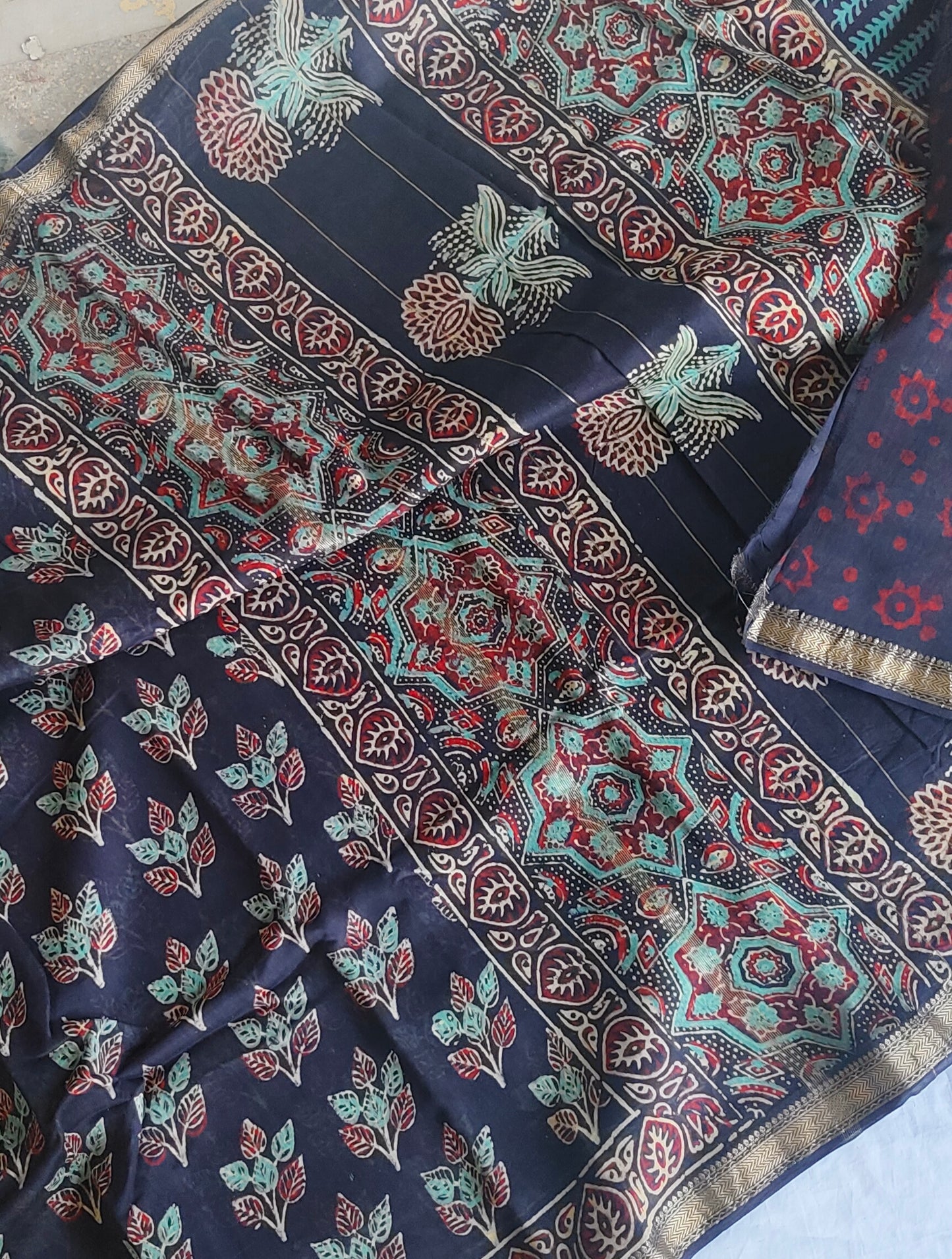 Block Print Maheswari