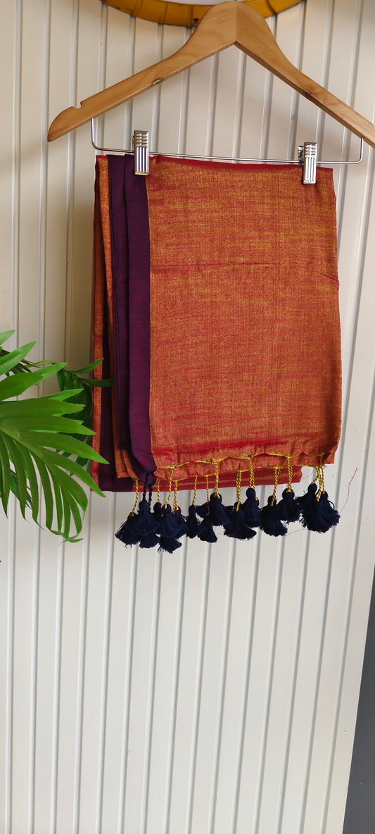 Handloom tissue silk