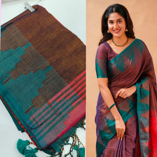 Handloom tissue silk