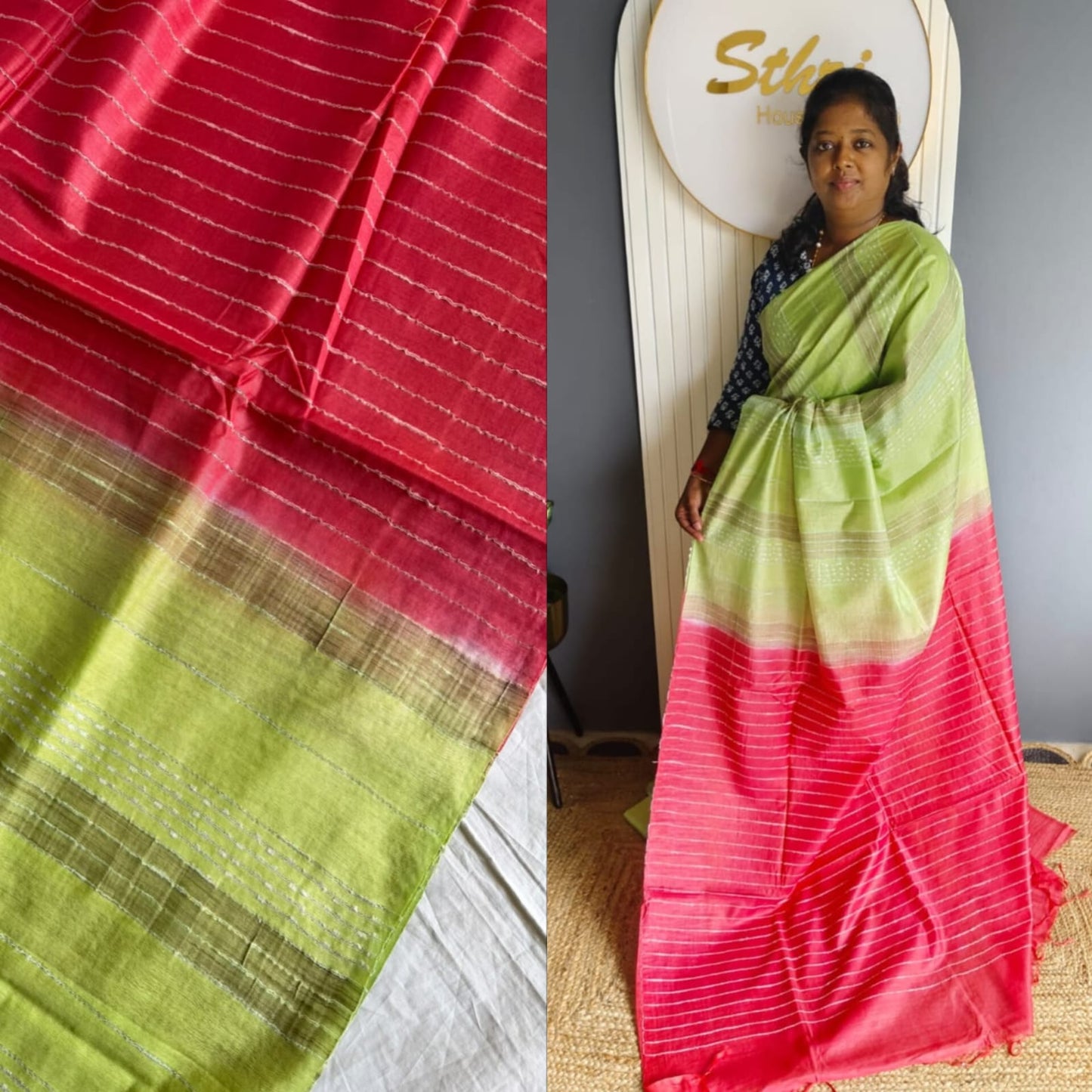 Semi tussar saree