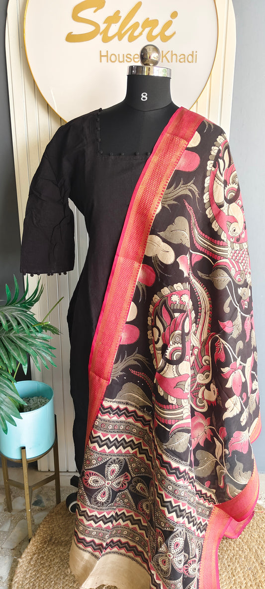 Kalamkari Silk Duppata