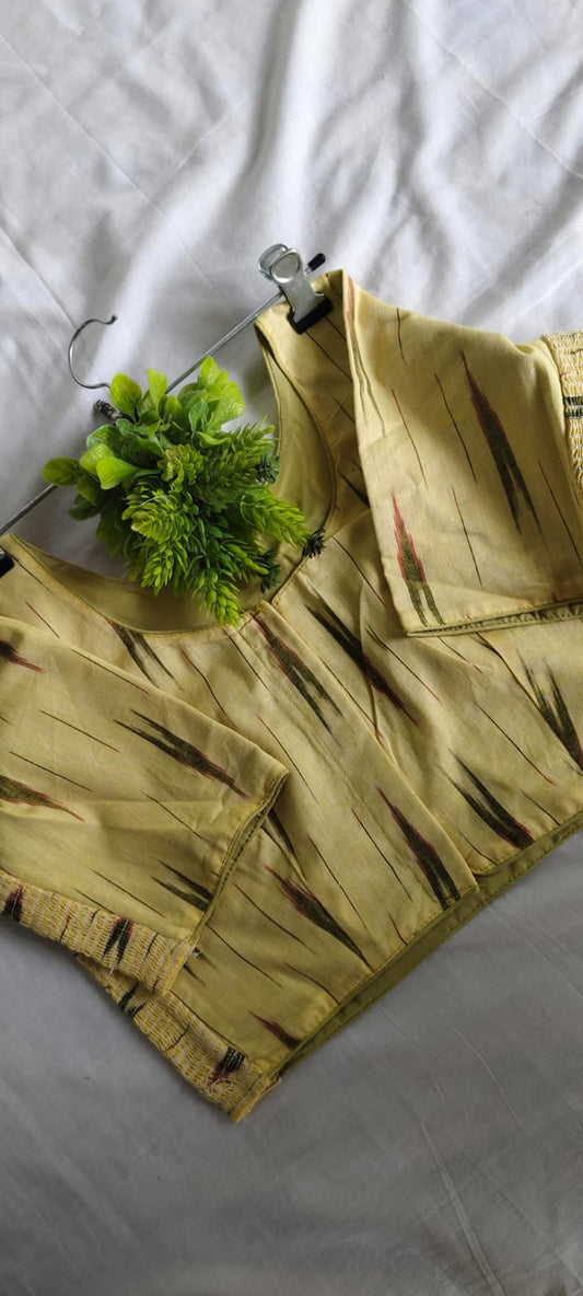 Elastic ikkat blouse