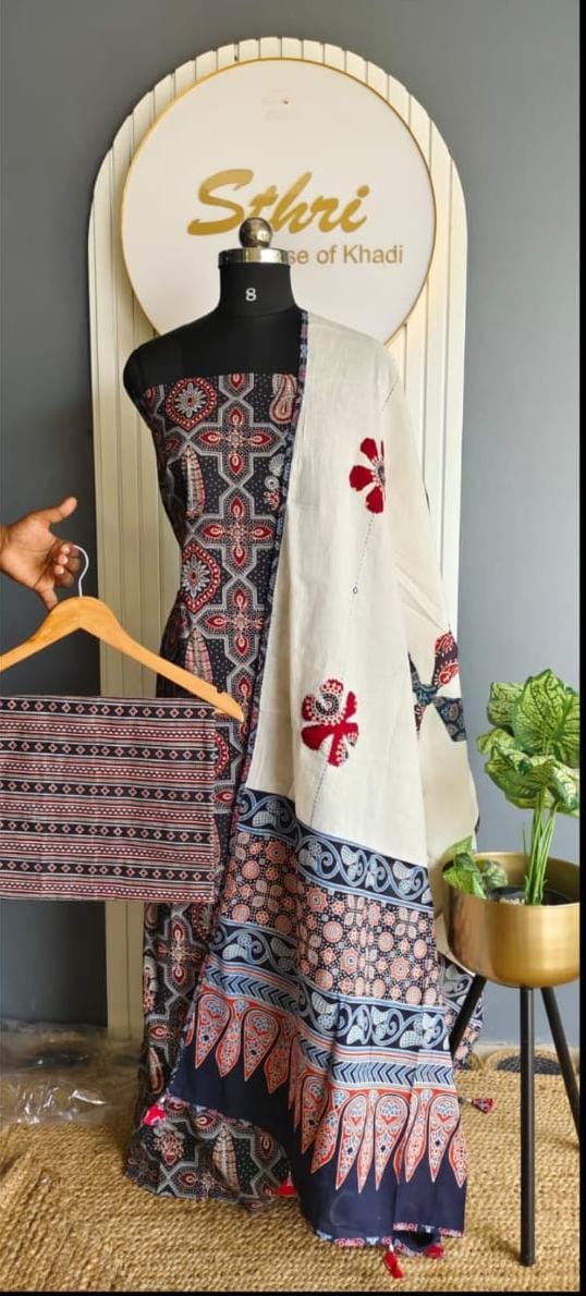 A .Designer salwar material (Ajrak spl )