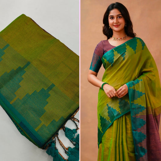 Handloom tissue silk