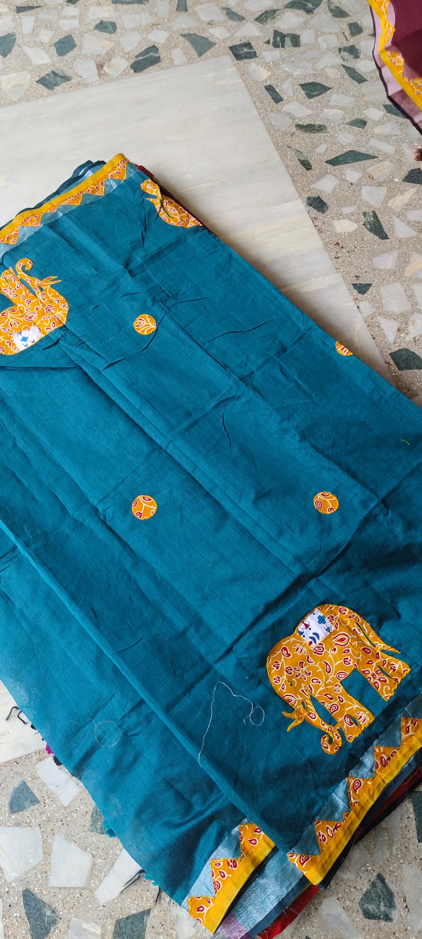 Designer kadhi _ Elephant Patch