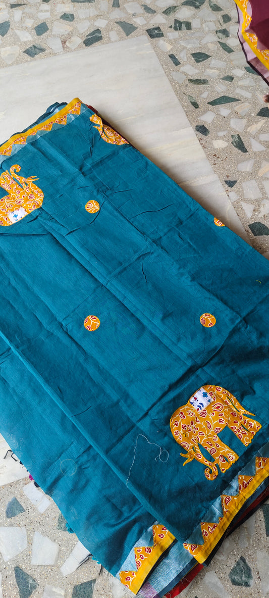 Designer kadhi _ Elephant Patch